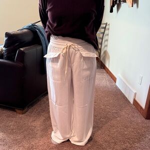 Lou & Grey White Wide Leg Pants